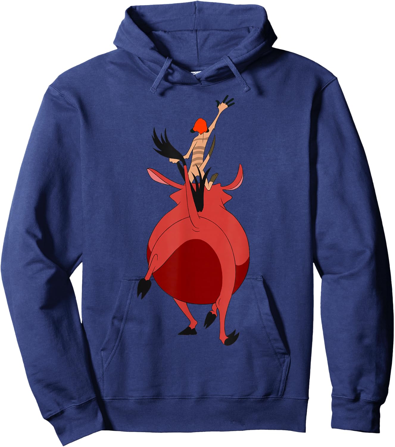 Disney Lion King Timon & Pumbaa Walking Away Graphic Hoodie - Hoodie | Navy
