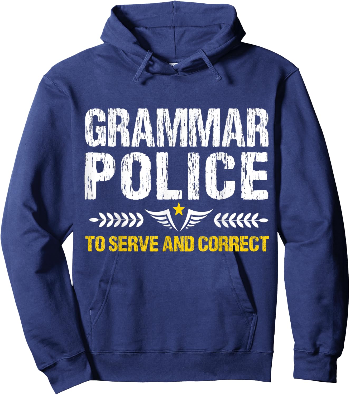 Grammar Police To Serve And Correct Funny Teacher Costume Men Women Kids Hoodie - Hoodie | Navy