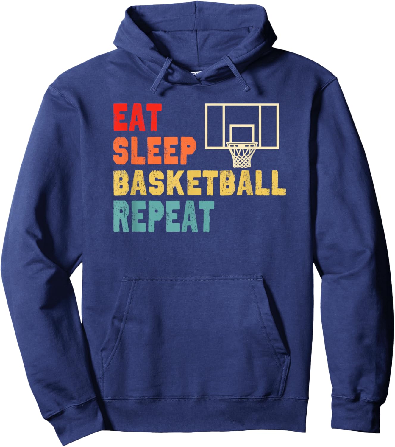 Eat Sleep Basketball Repeat apparel for girls, boys, teens Hoodie - Hoodie | Navy