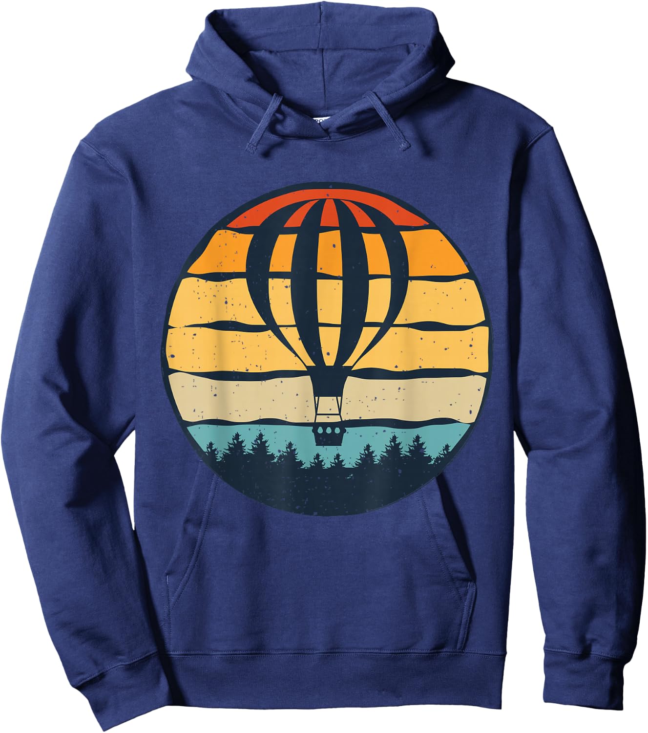 Vintage Hot Air Balloon And Ballooning Design Sky Adventure Hoodie - Hoodie | Navy