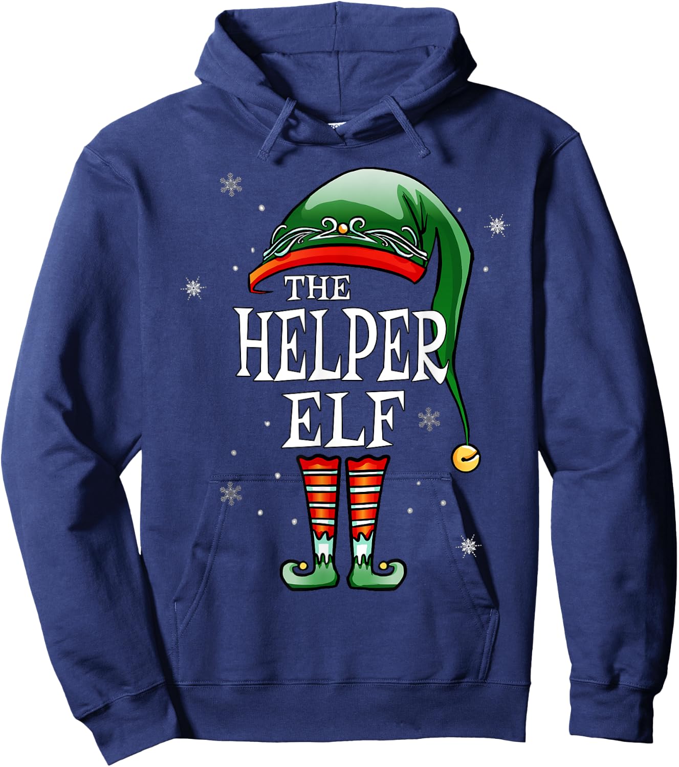 Matching Family Funny The Helper Elf Christmas Hoodie - Hoodie | Navy