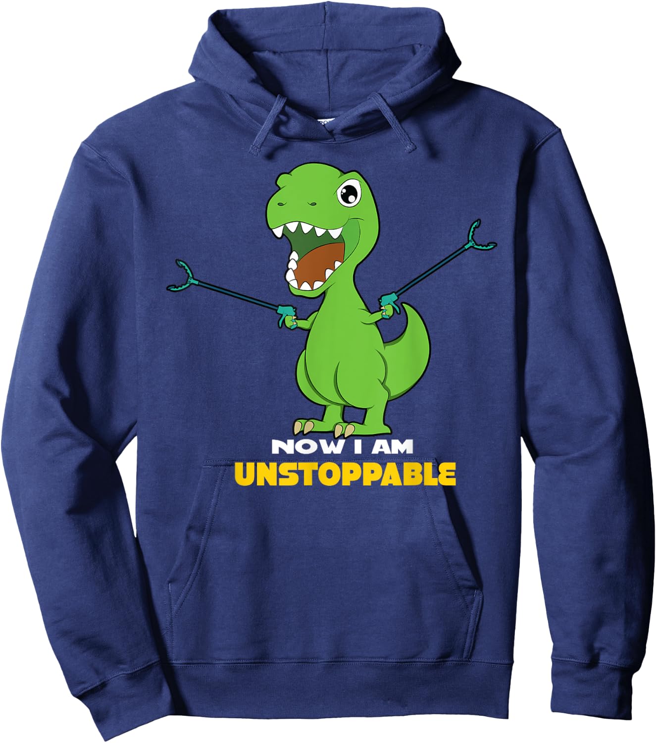 Now I Am Unstoppable T-Rex Hoodie - Hoodie | Navy