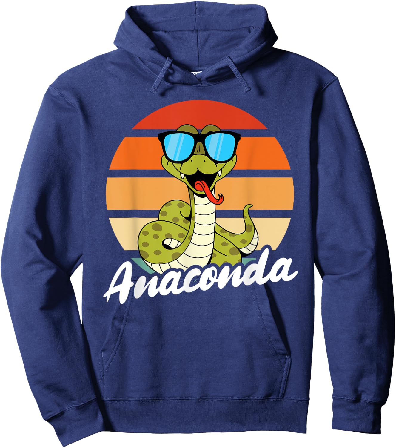Cute Anaconda Sunglasses Hoodie - Hoodie | Navy