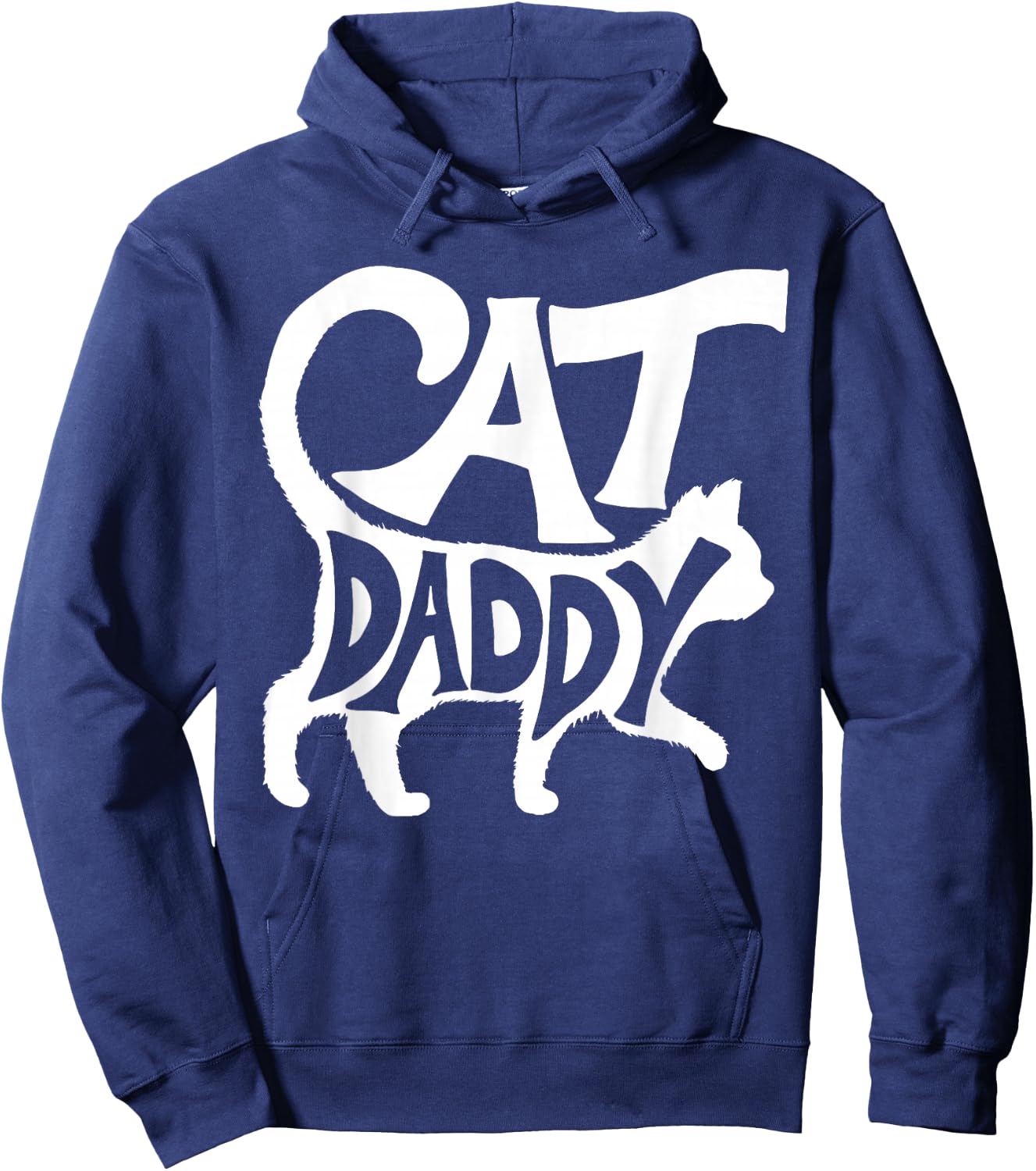 Cat Daddy Funny Cat Dad Simple Minimalist Lettering Men Women Girls Kids Hoodie - Hoodie | Navy