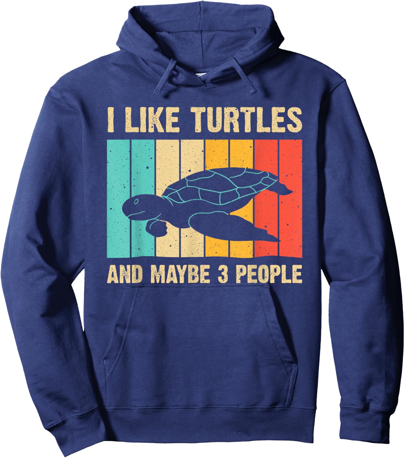 Funny Turtle Design Sea Turtle Lover Men Women Boys Girls Hoodie - Hoodie | Navy