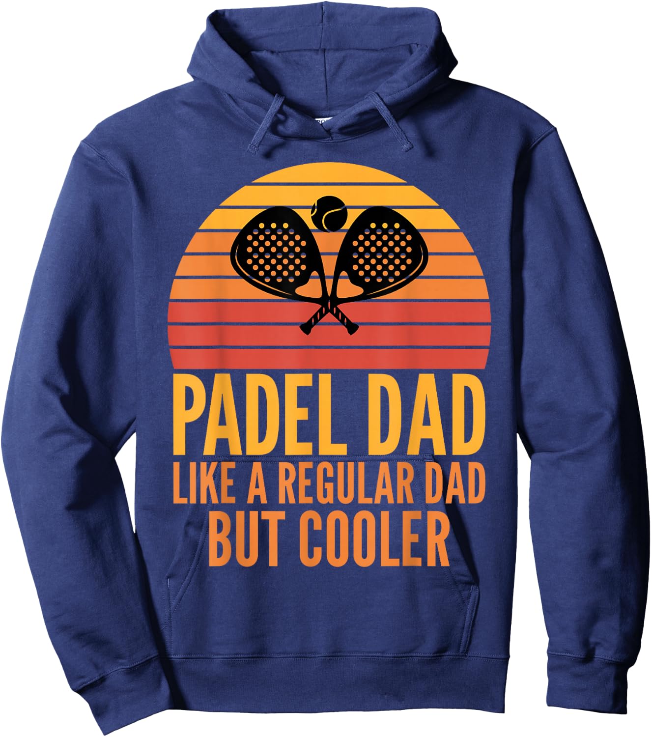 Padel Dad Vintage Retro for Padel Fathers Hoodie - Hoodie | Navy