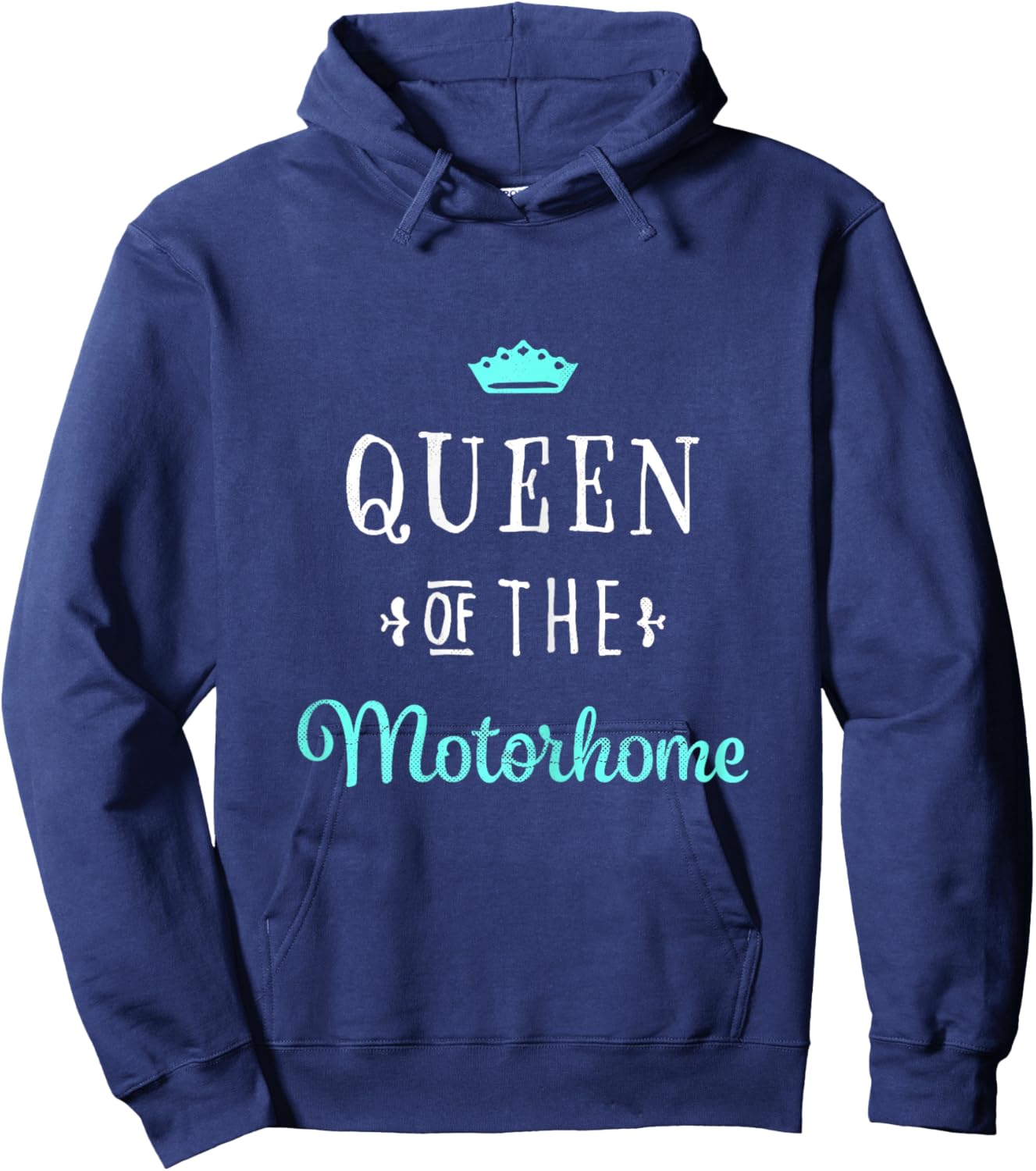 Gift Wife - Camping Motorhome Queen Hoodie - Hoodie | Navy