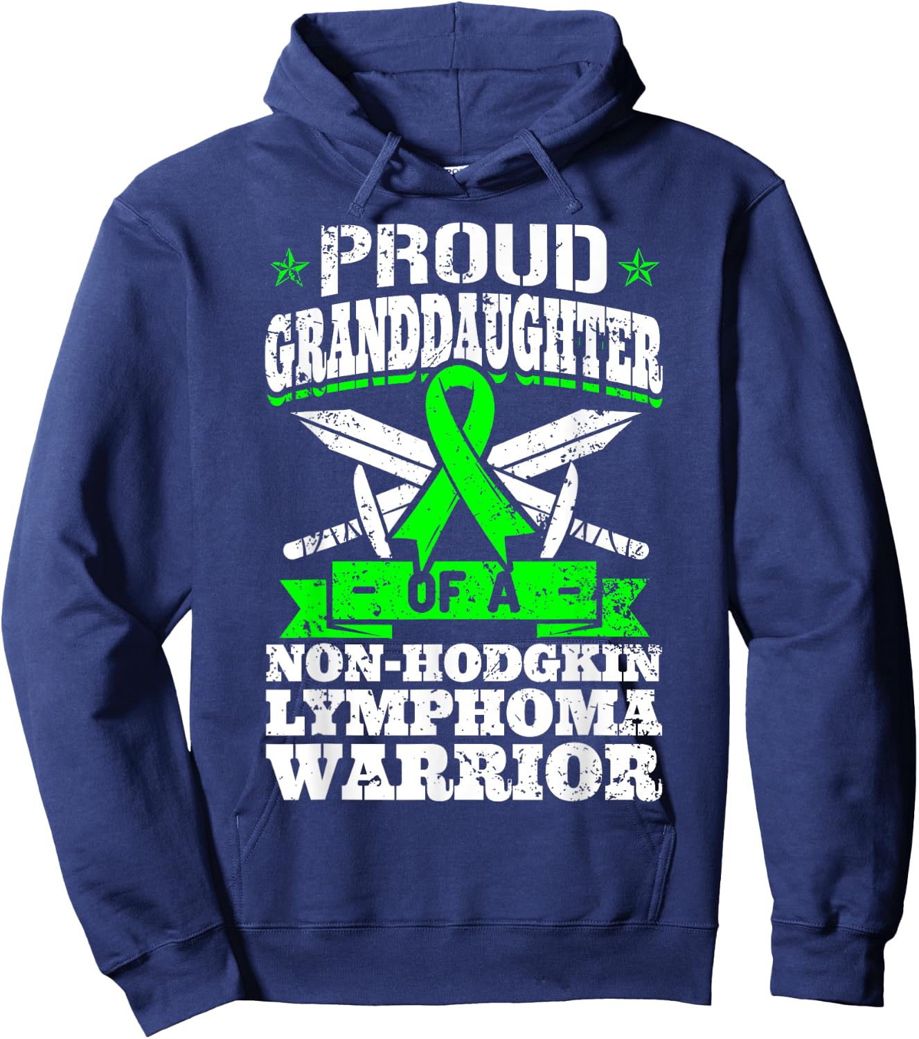 Proud Granddaughter Of A Non-Hodgkin Lymphoma Warrior Hoodie - Hoodie | Navy
