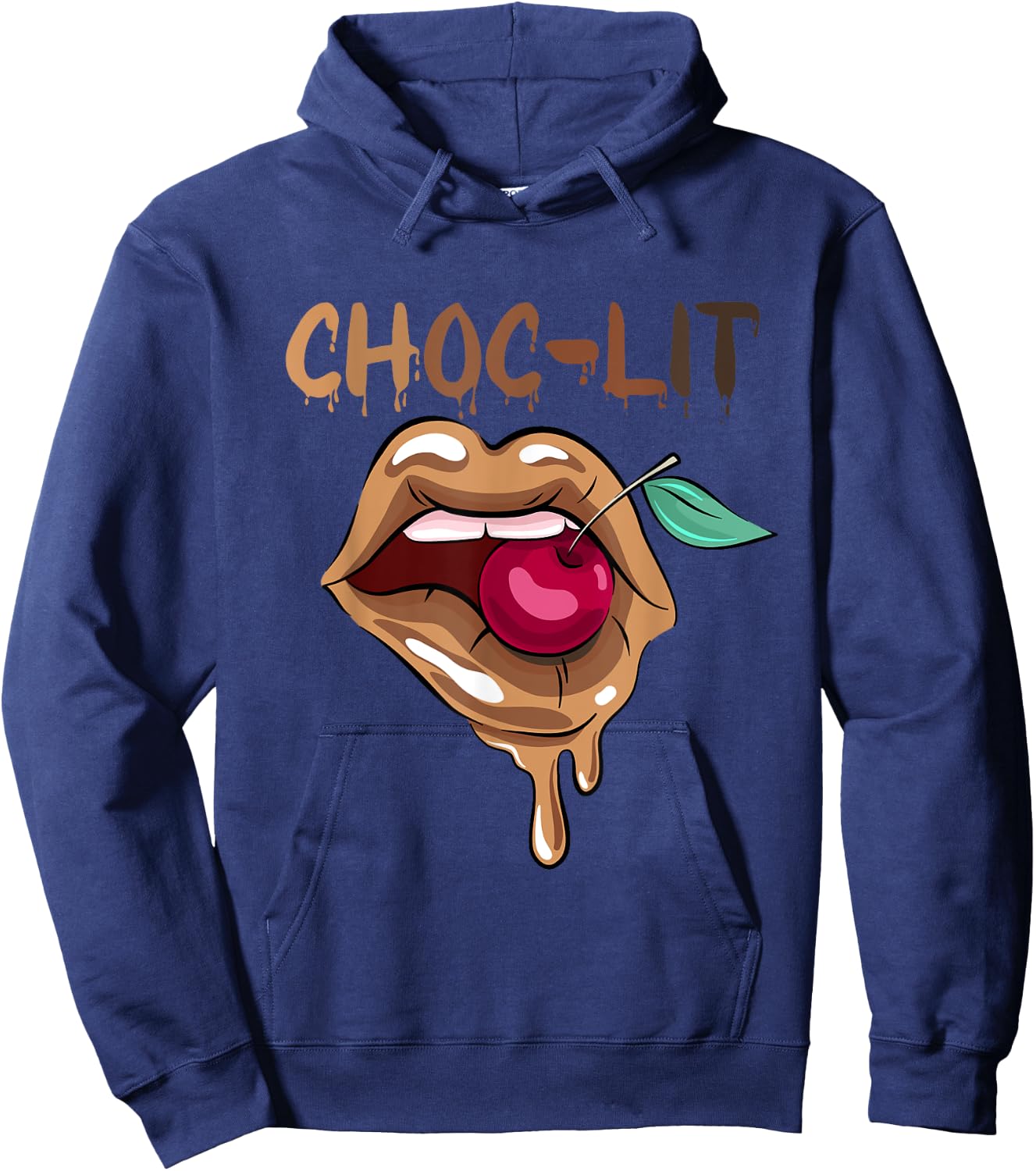 Cool Melanin Girl Lips Cherry Black Girls Magic Style Hoodie - Hoodie | Navy