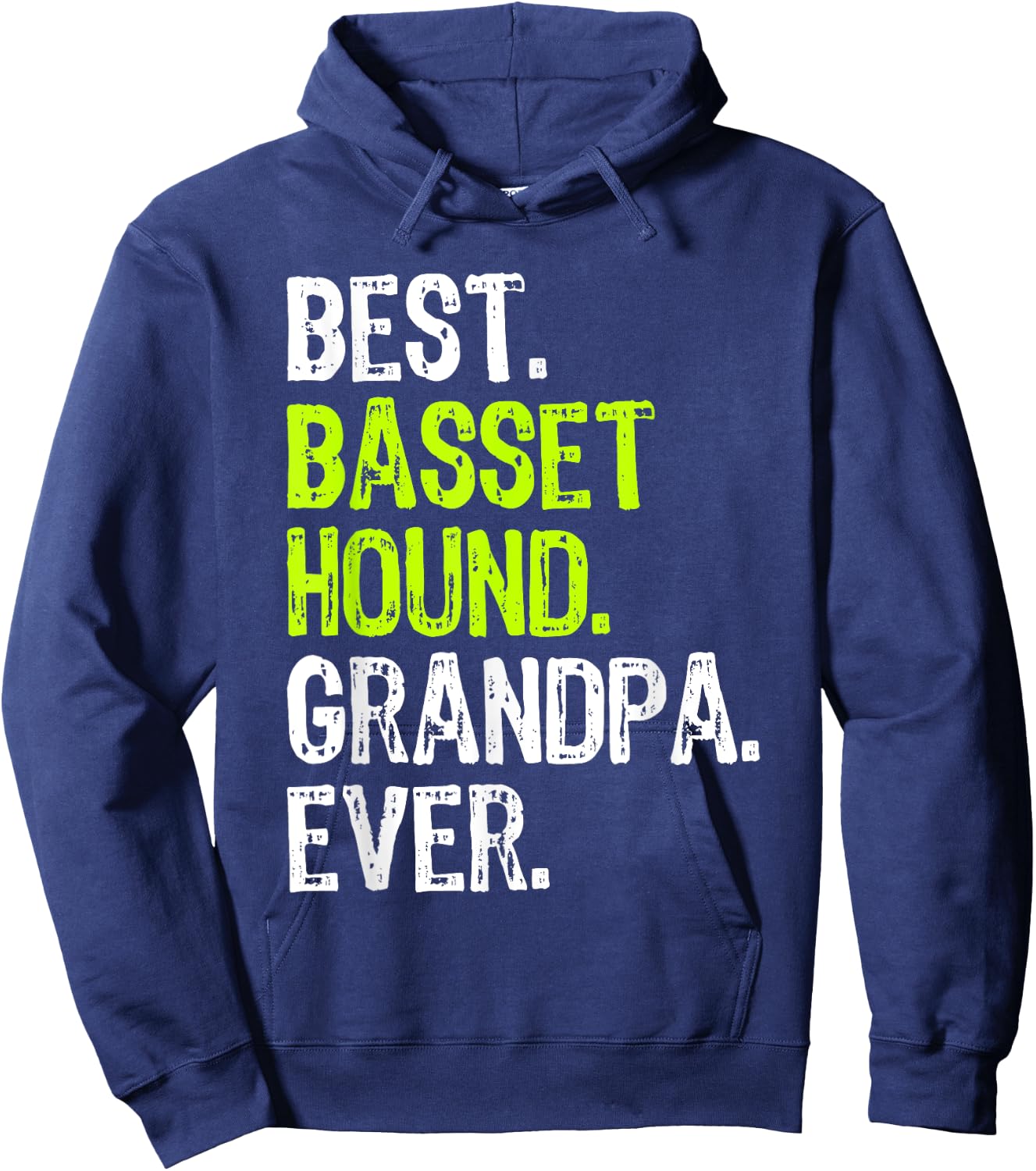 Best Basset Hound Grandpa Ever Dog Lover Hoodie - Hoodie | Navy