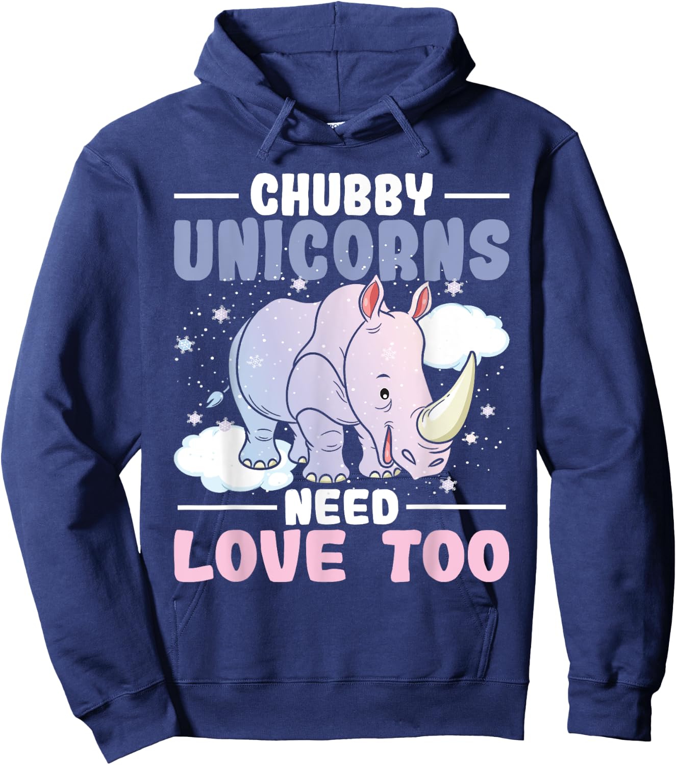 Chubby Unicorns Need Love Too - Zookeeper Rhino Rhinoceros Hoodie - Hoodie | Navy
