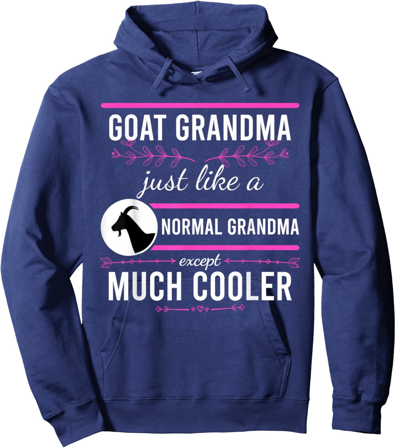 Goat Grandma Goat Lady Mother's Day Goat Lover Mother Women Hoodie - Hoodie | Navy