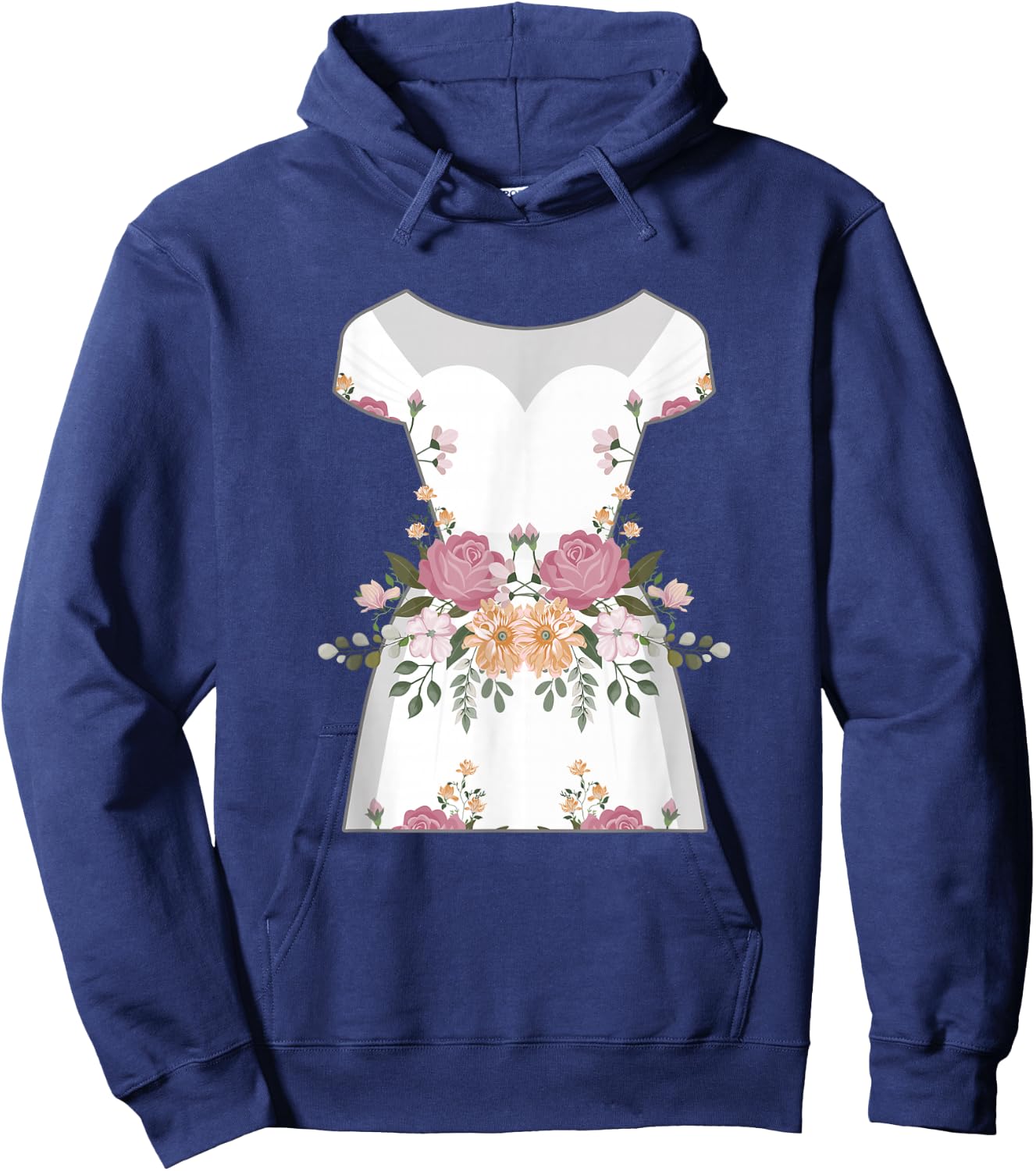 Hilarious Wedding Dresses Engagements Mockery Illustration Hoodie - Hoodie | Navy