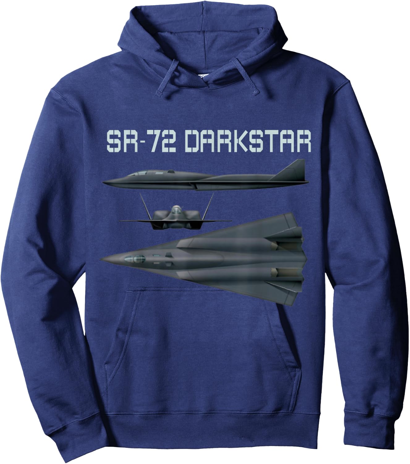 Fun American Military Aviation SR-72 Blackbird II In Action. Hoodie - Hoodie | Navy