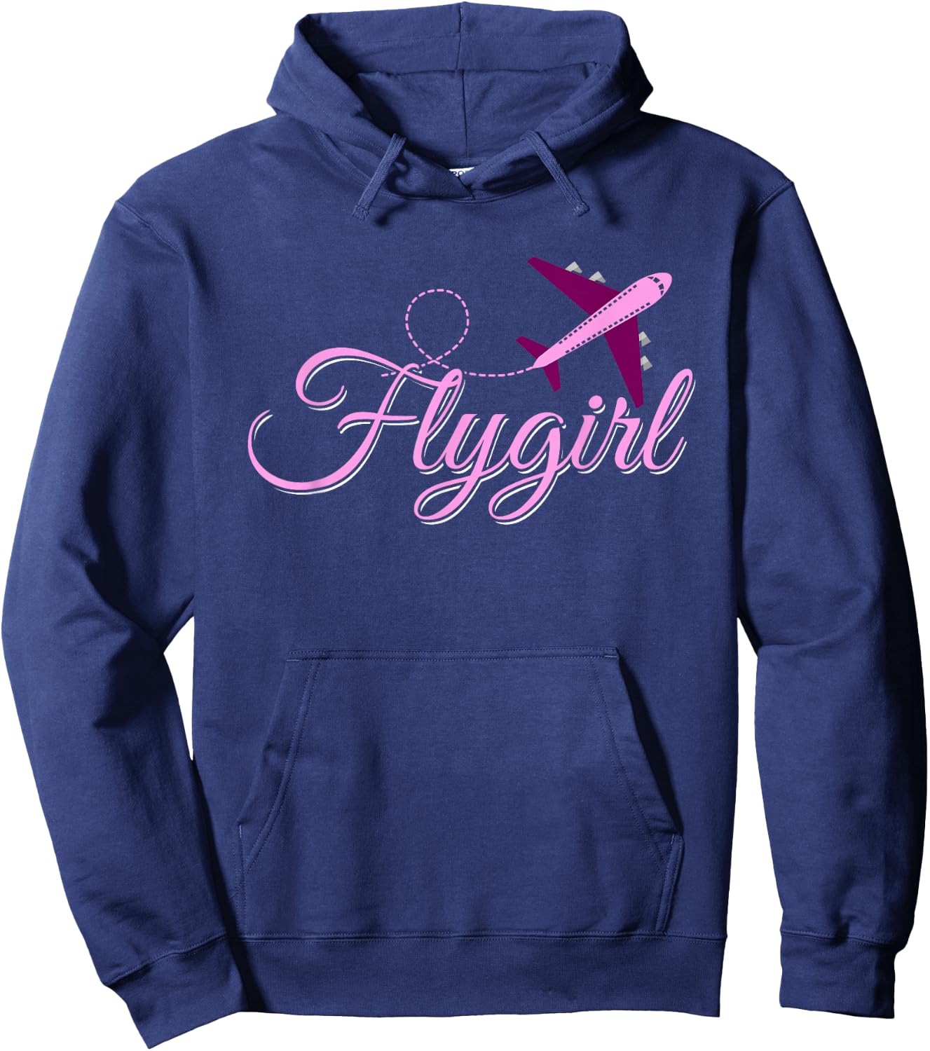 Flight Attendant Flygirl Airplane Pilot Stewardess Hoodie - Hoodie | Navy
