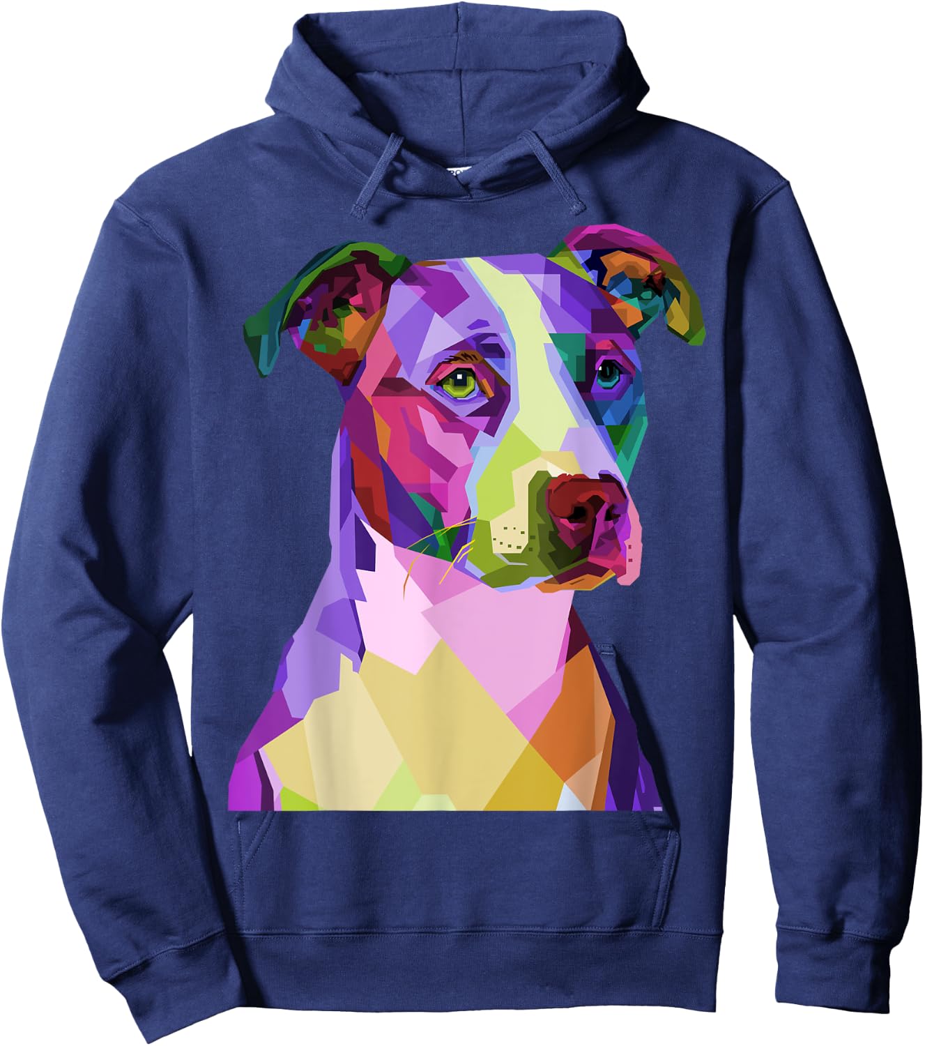 American Pitbull Terrier Pop Art Portrait for Dog Owners Men Women Kids Hoodie - Hoodie | Navy