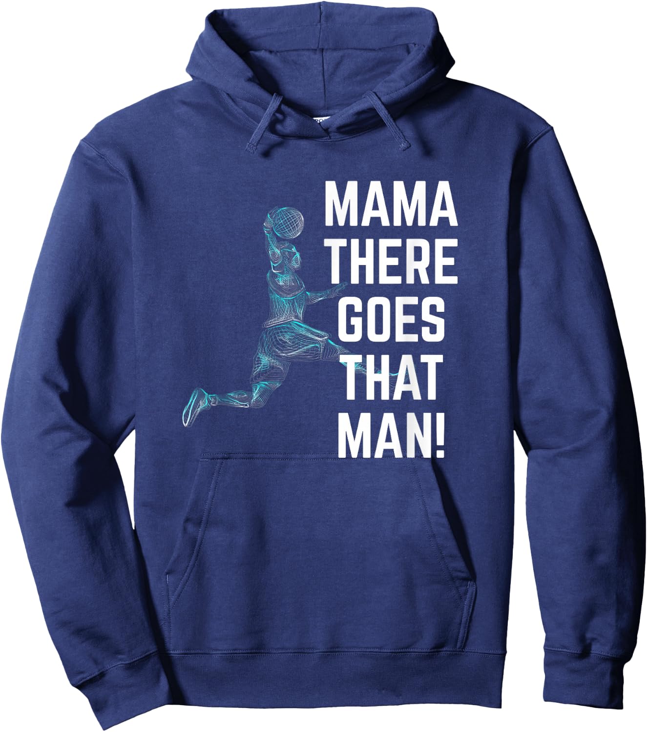 Mama, da geht dieser Mann Basketball Line Drawings Hoodie - Hoodie | Navy
