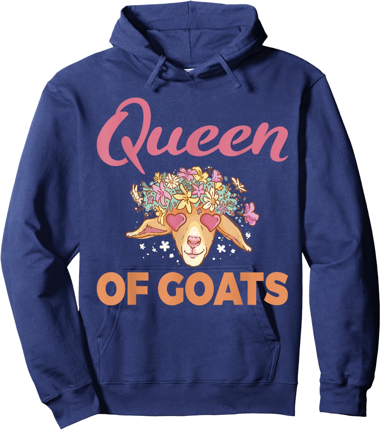 Queen of Goats Goat Lovers Hoodie - Hoodie | Navy