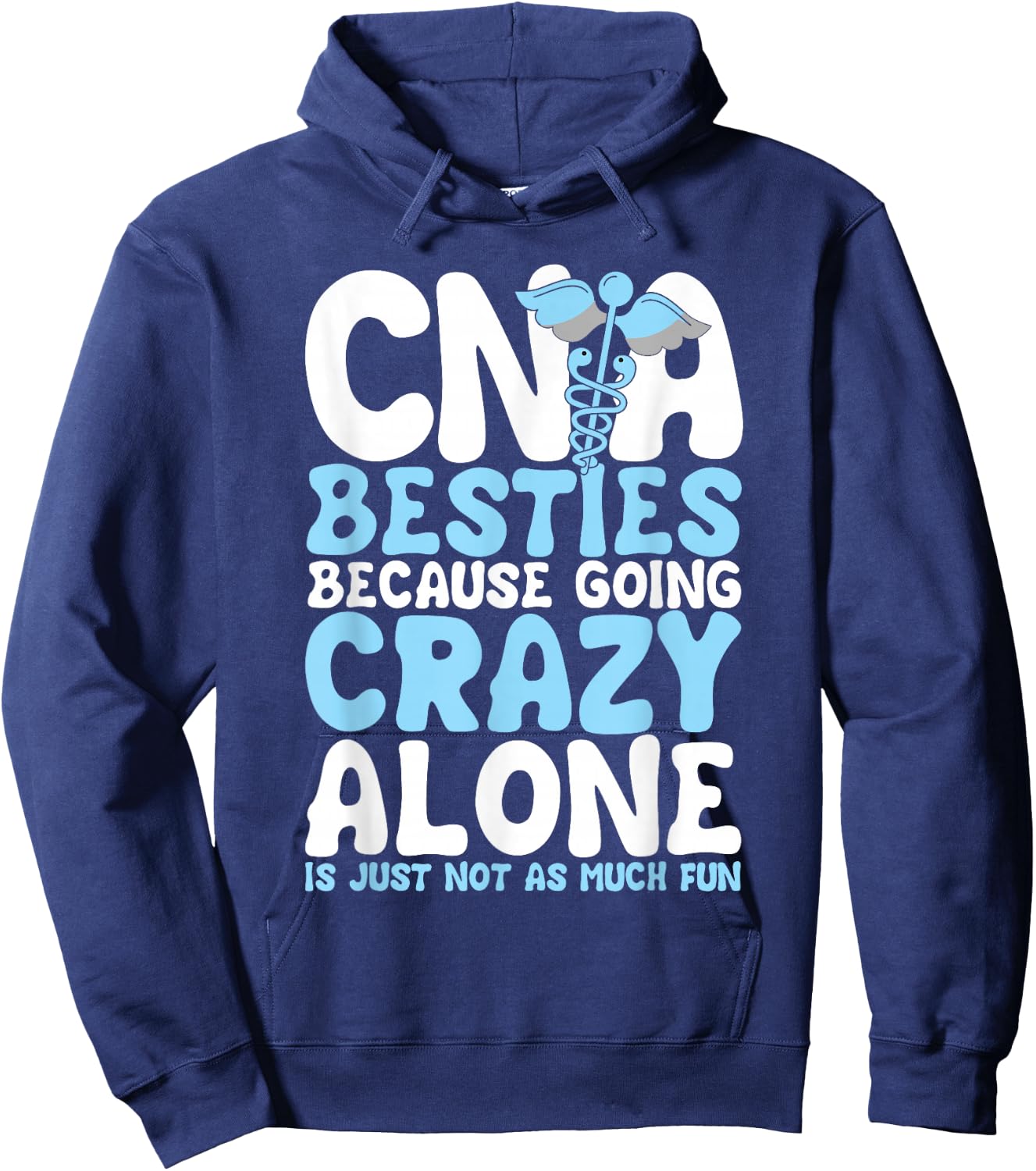 CNA Besties - Best Friend Nurse Certified Nursing Assistant Hoodie - Hoodie | Navy