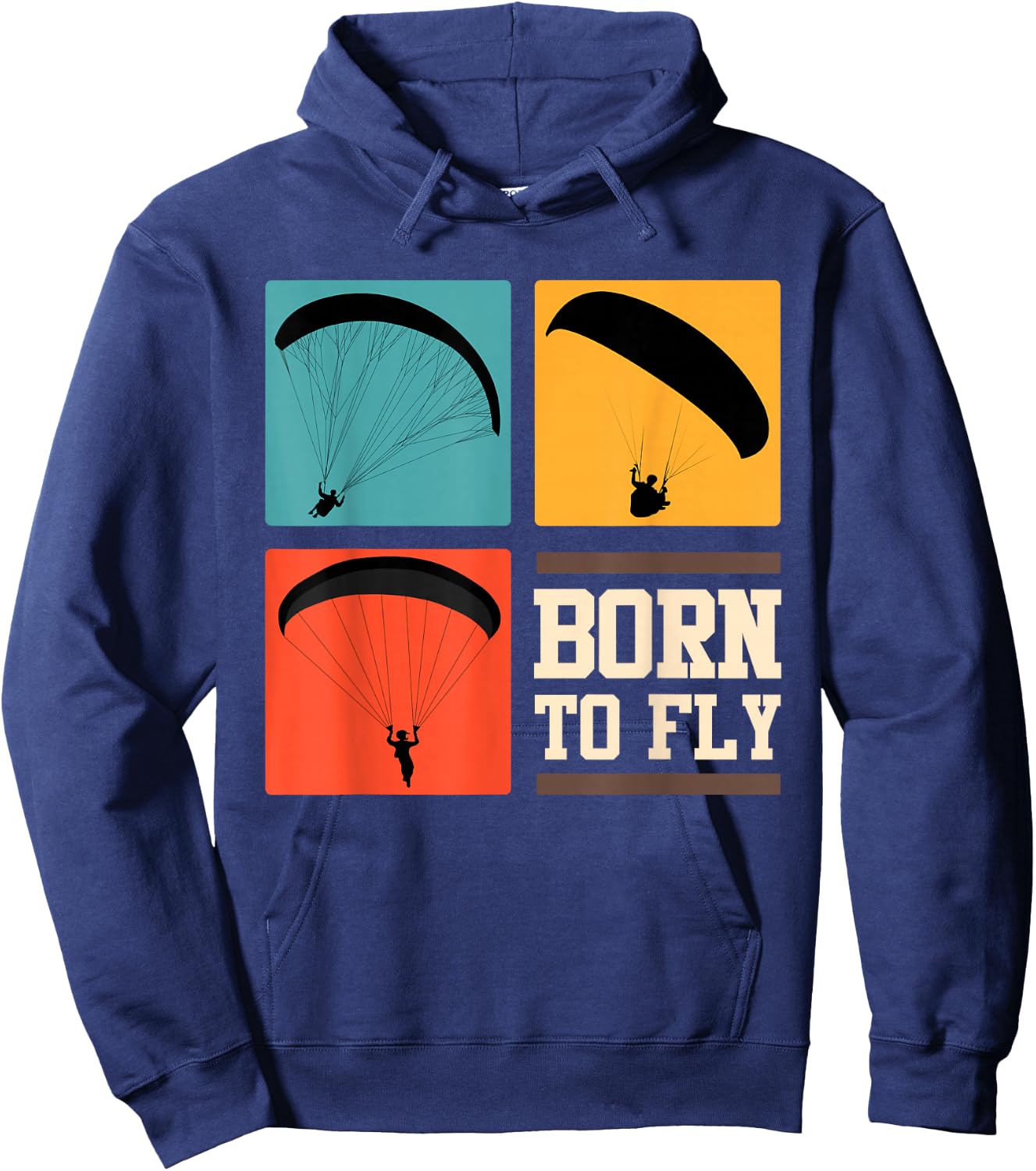 Born to Fly Paragliding Shirt Paragliding Hoodie - Hoodie | Navy