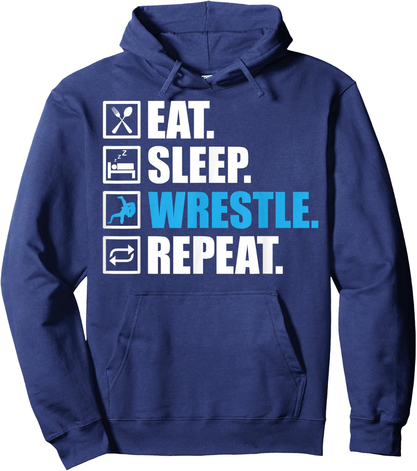 Funny Wrestling Designs Women Wrestle Athlete Fans Small Hoodie - Hoodie | Navy