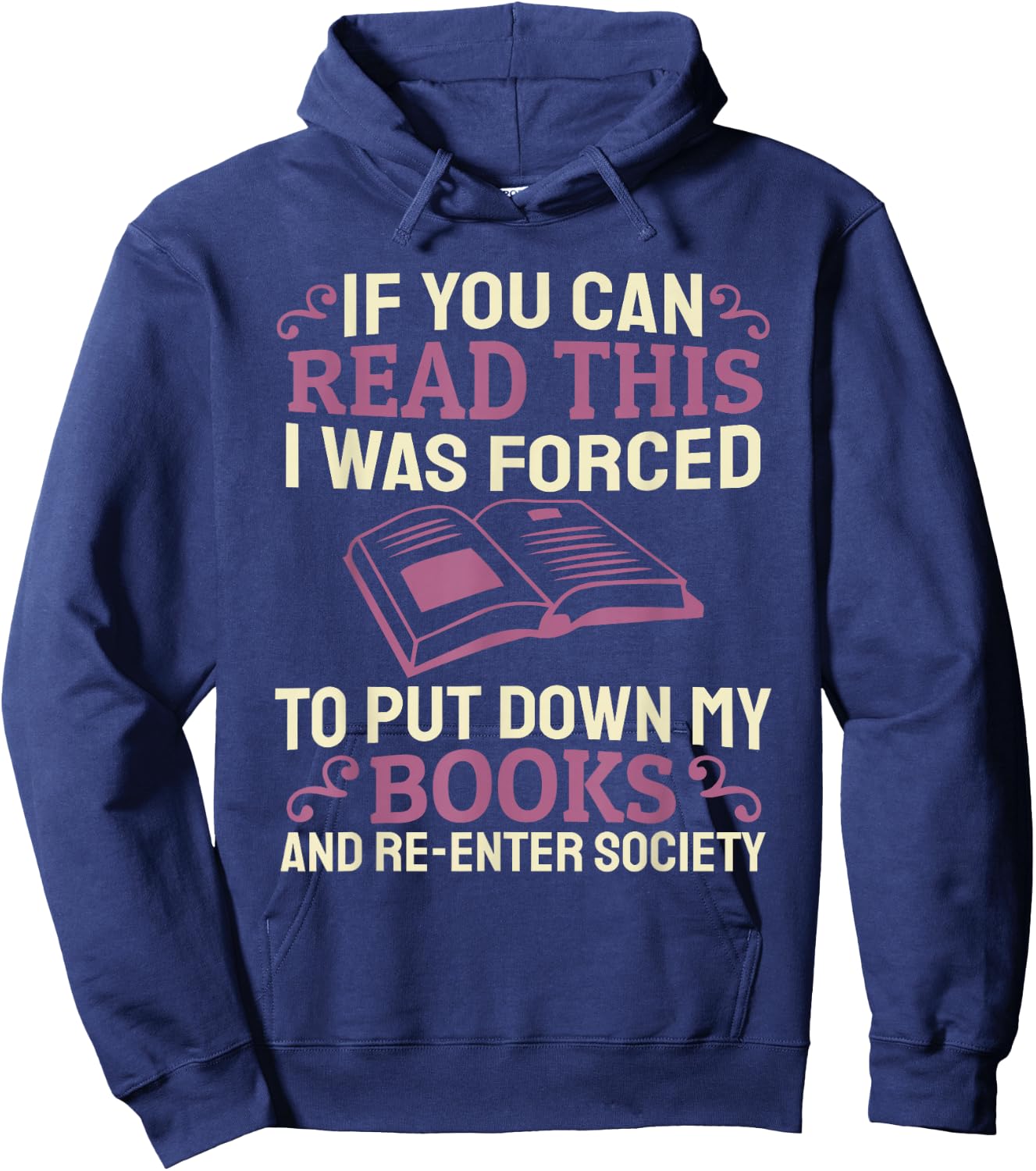Bookworm Avid Reader Books Literature - Book Lover Reading Hoodie - Hoodie | Navy