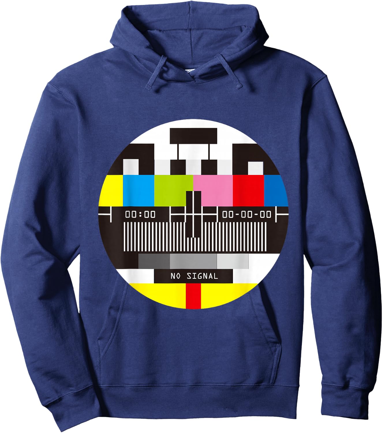 No Signal TV Test Screen Funny Nostalgic Hoodie - Hoodie | Navy