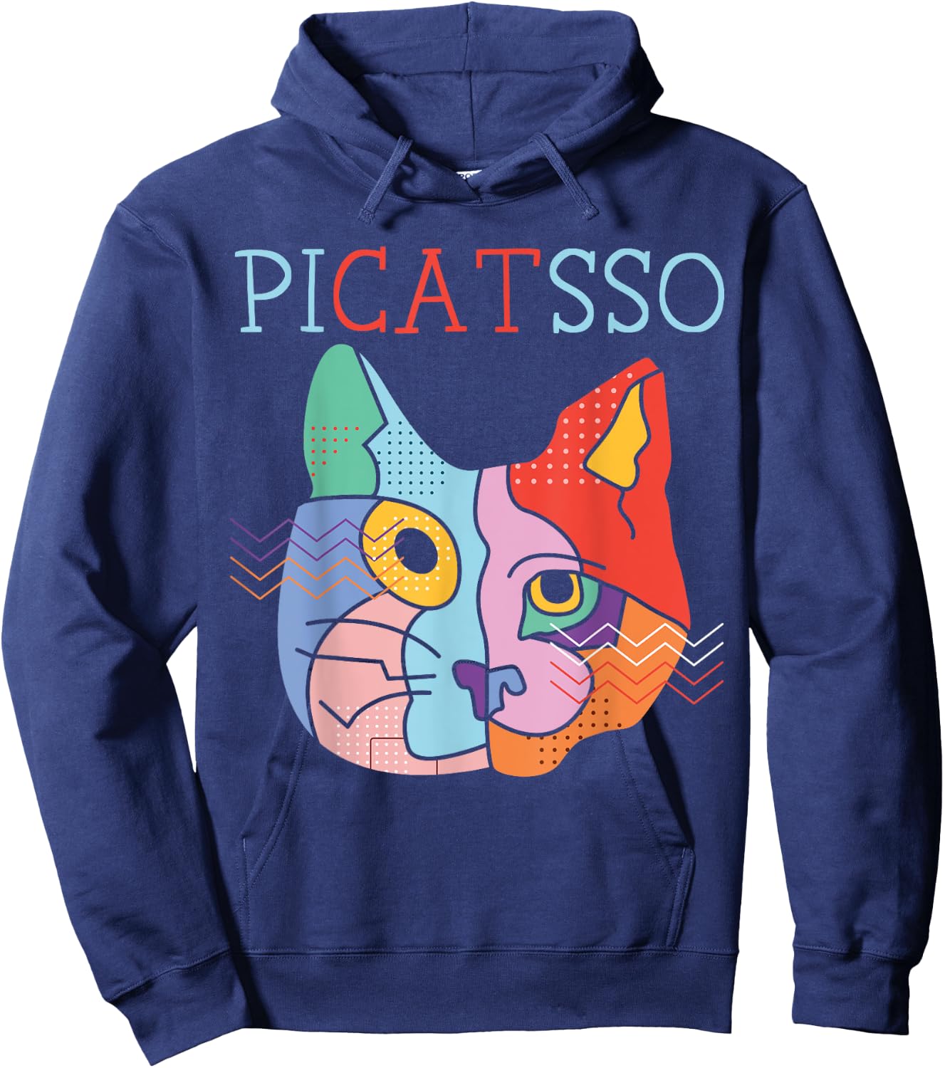 Picatsso Art Teacher Artist Painter Painting Cat Owner Women Girls Kids Hoodie - Hoodie | Navy