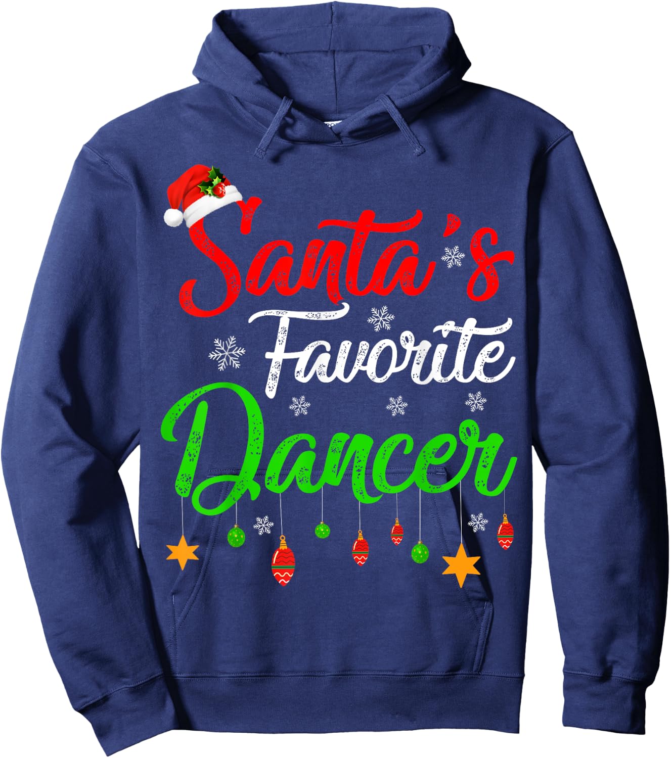Funny Xmas Santa's Favorite Dancer Christmas Hoodie - Hoodie | Navy