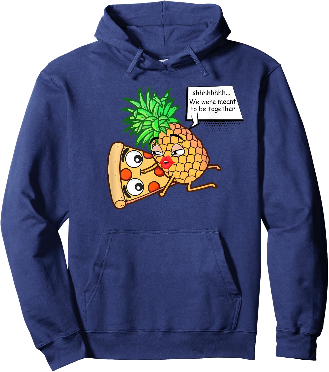 Funny Pineapple On Pizza Hoodie - Hoodie | Navy