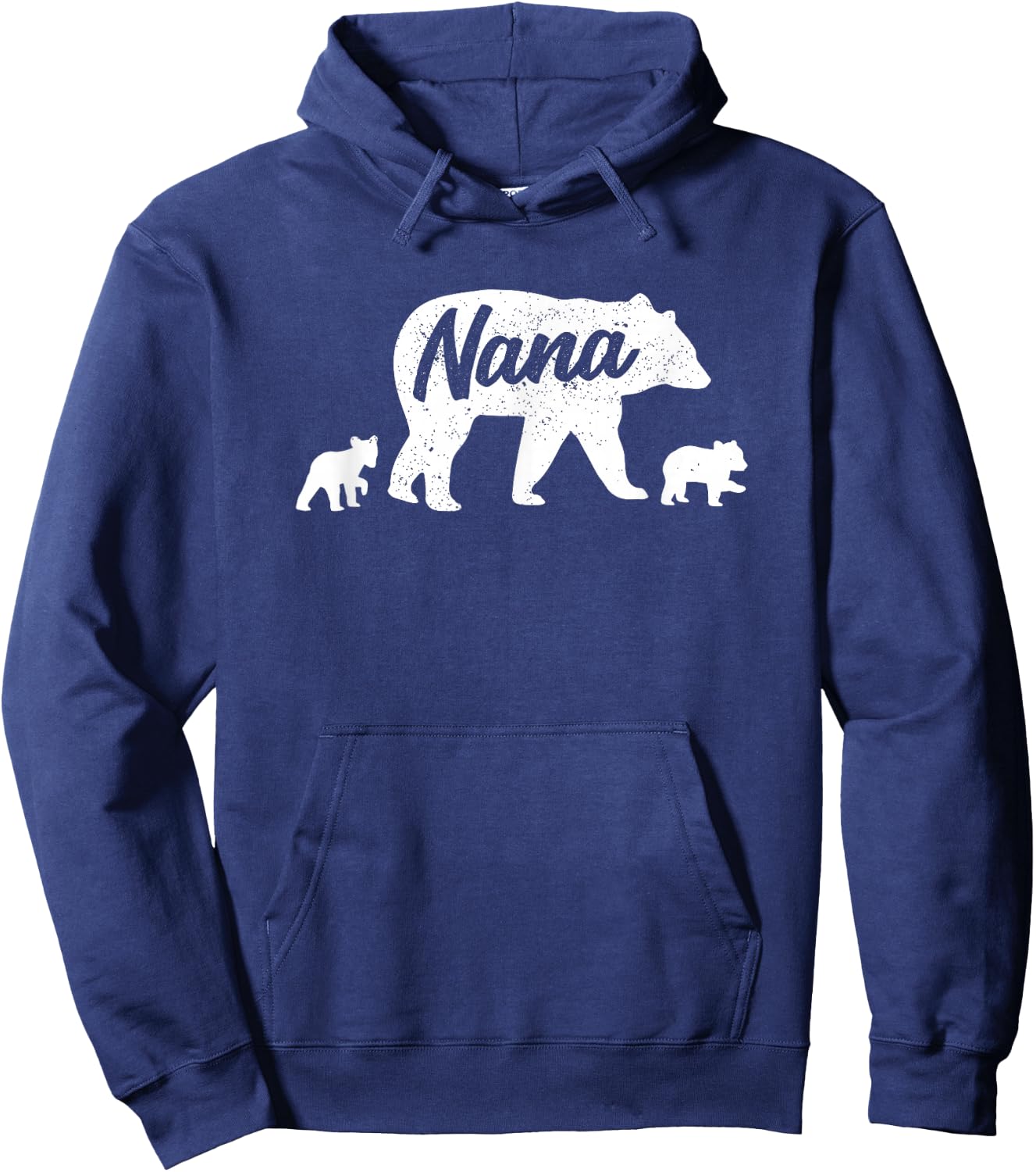 Vintage Nana Grandma Bear with 2 Cub Mother's Day Hoodie - Hoodie | Navy