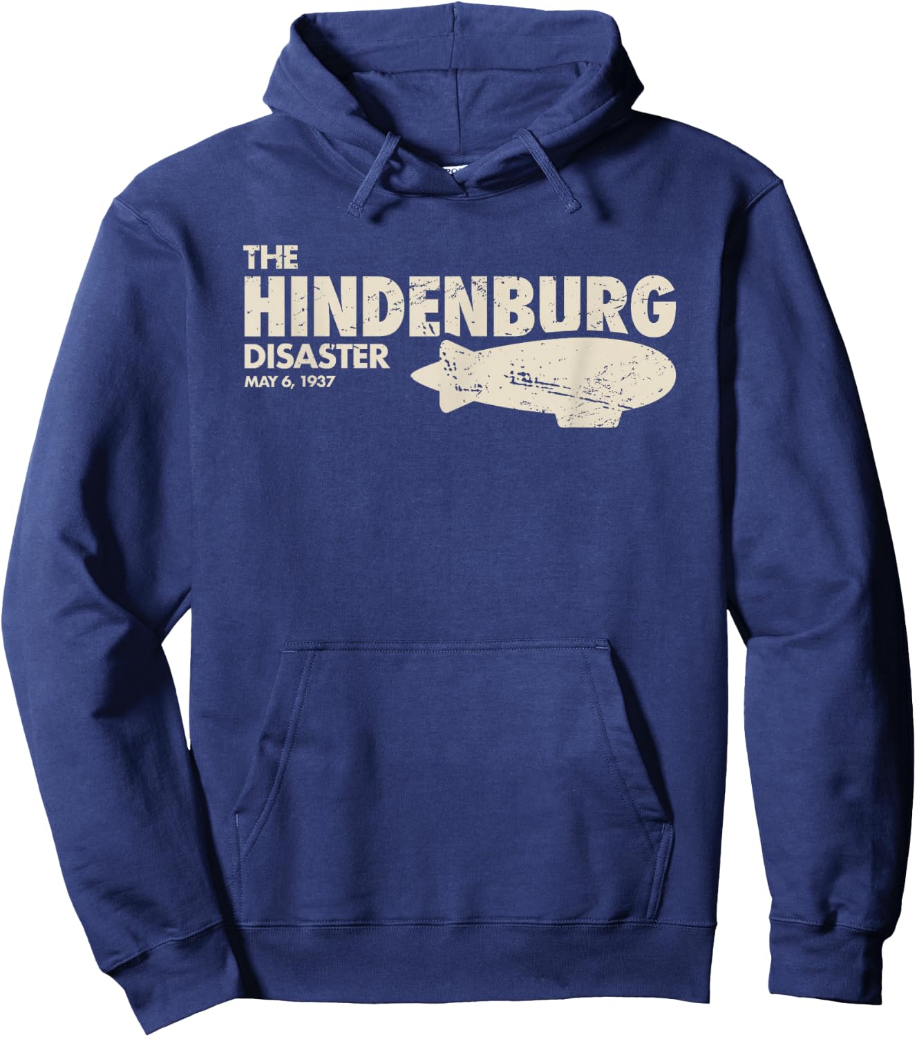 Distressed Airship Blimp - Hindenburg Hoodie - Hoodie | Navy