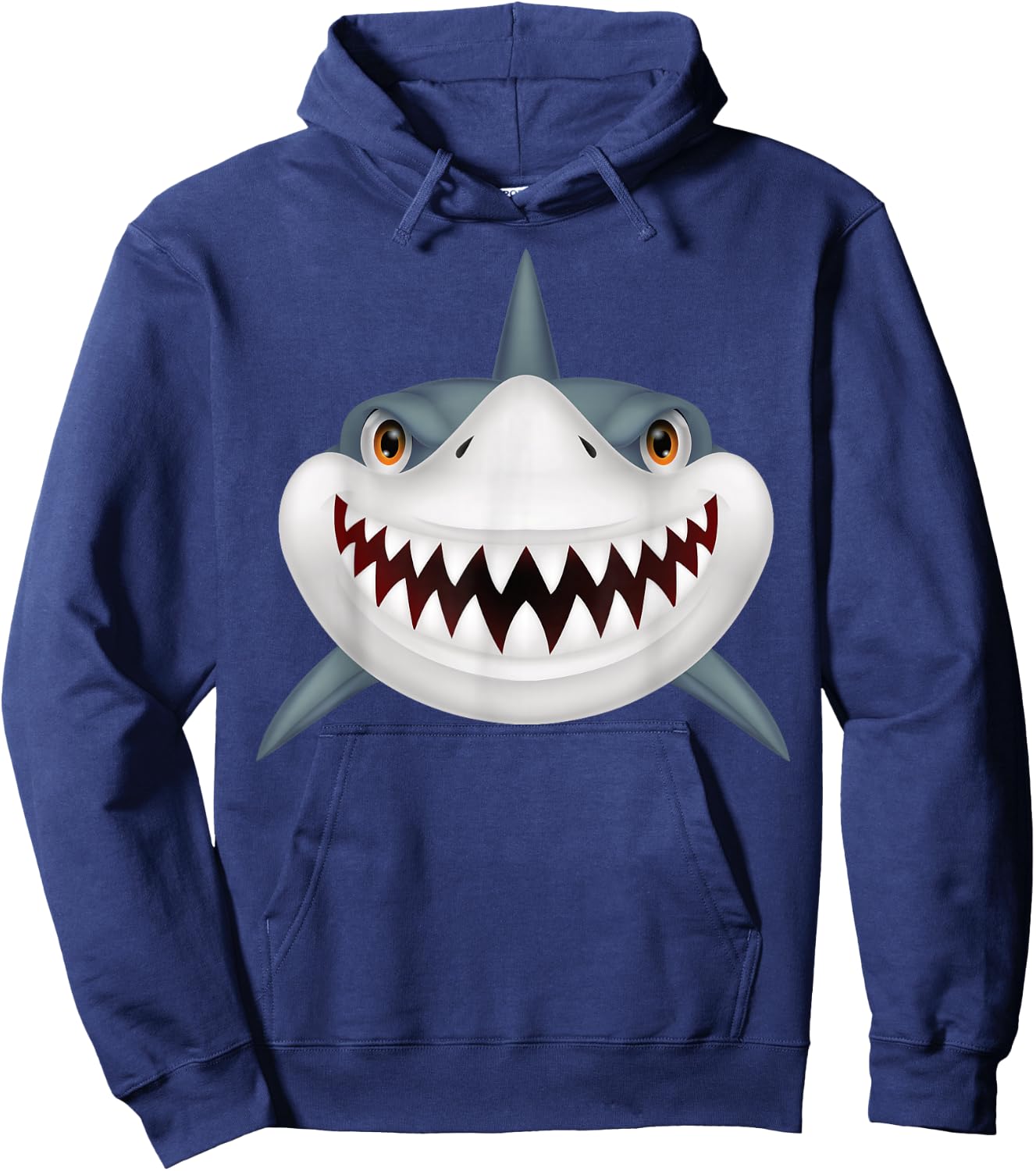 Shark Front Face with Devil Smile For Halloween Costume Hoodie - Hoodie | Navy