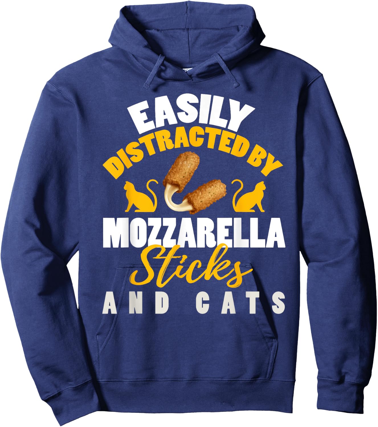 Mozzarella Sticks Shirt Funny Cat Lover Mozzarella Sticks Hoodie - Hoodie | Navy