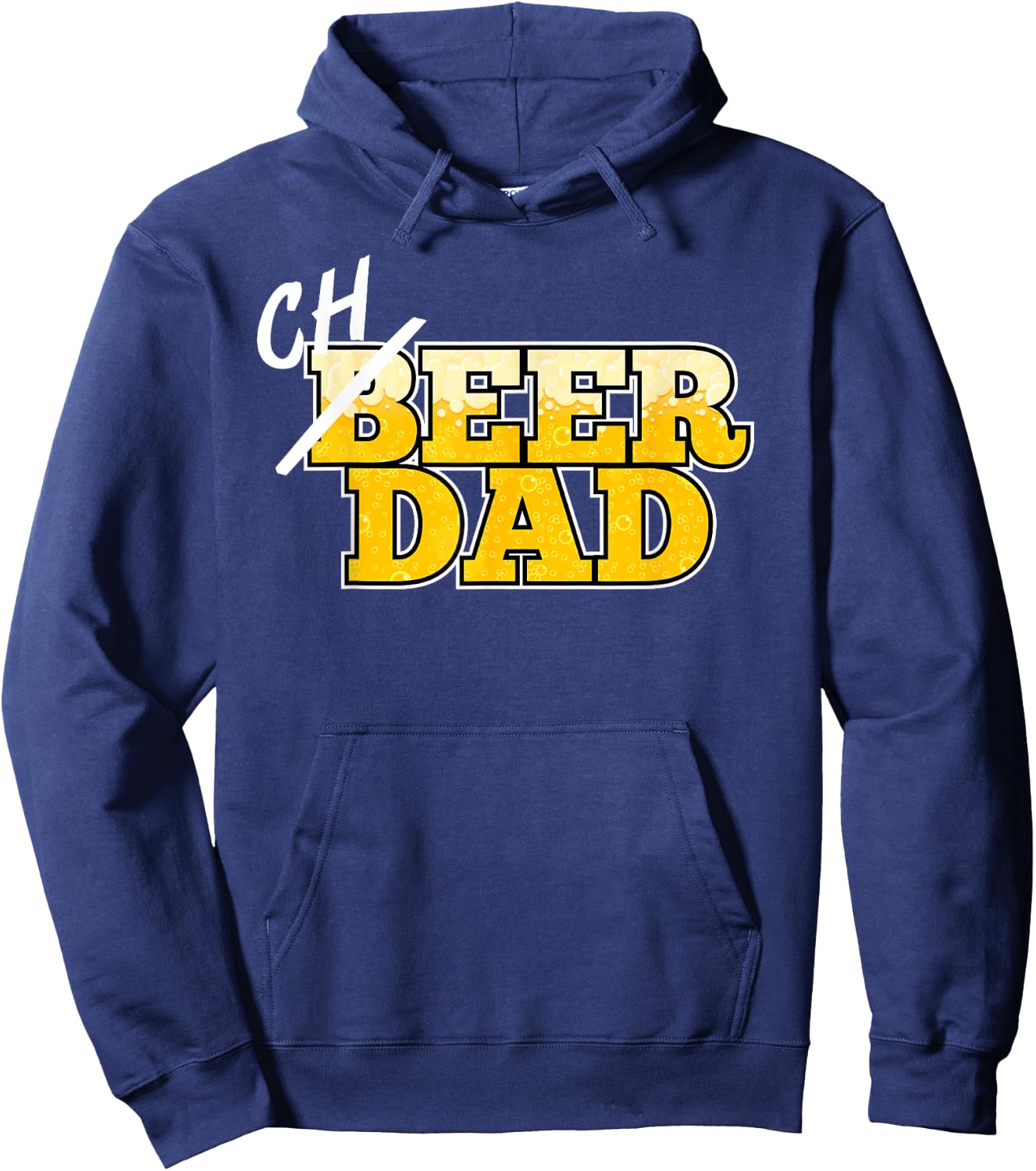 Cheer Dad T Shirt Father's Day Beer Cheerleading Gift Hoodie - Hoodie | Navy