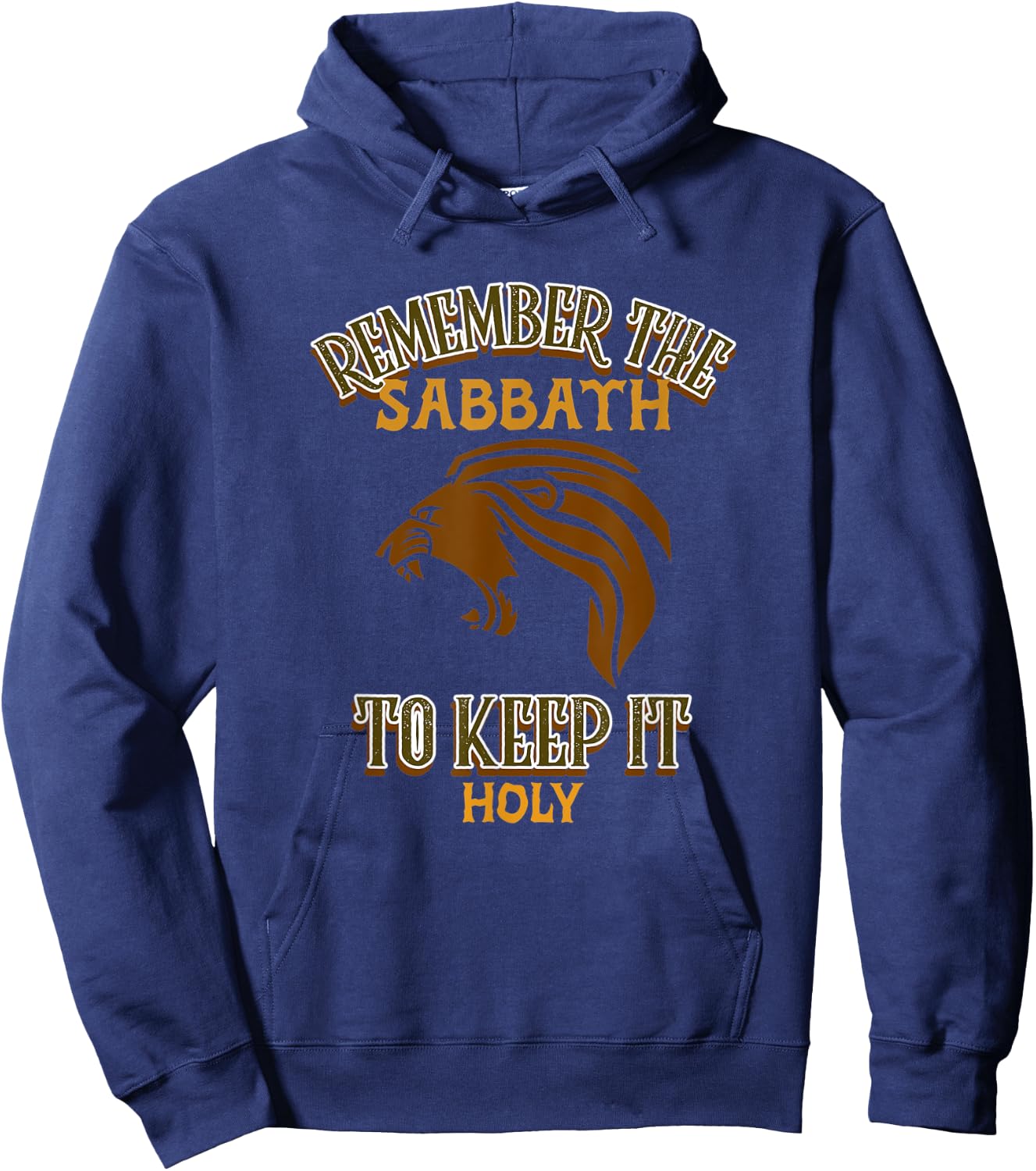 Remember The Sabbath, Hebrew Israelitem, Lion of Judah Hoodie - Hoodie | Navy
