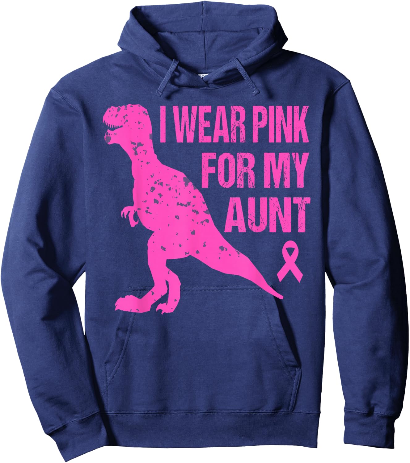 I Wear Pink For My Aunt Breast Cancer Awareness Toddler Kids Hoodie - Hoodie | Navy