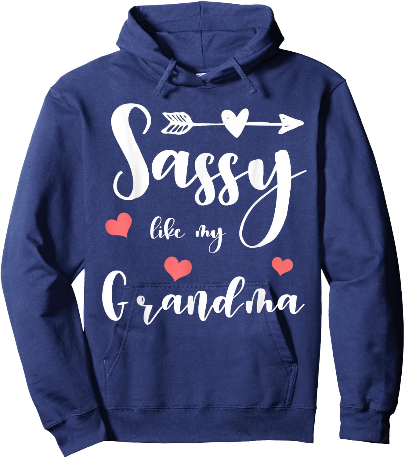 Sassy Like My Grandma Cute Matching Nana and Granddaughter Hoodie - Hoodie | Navy