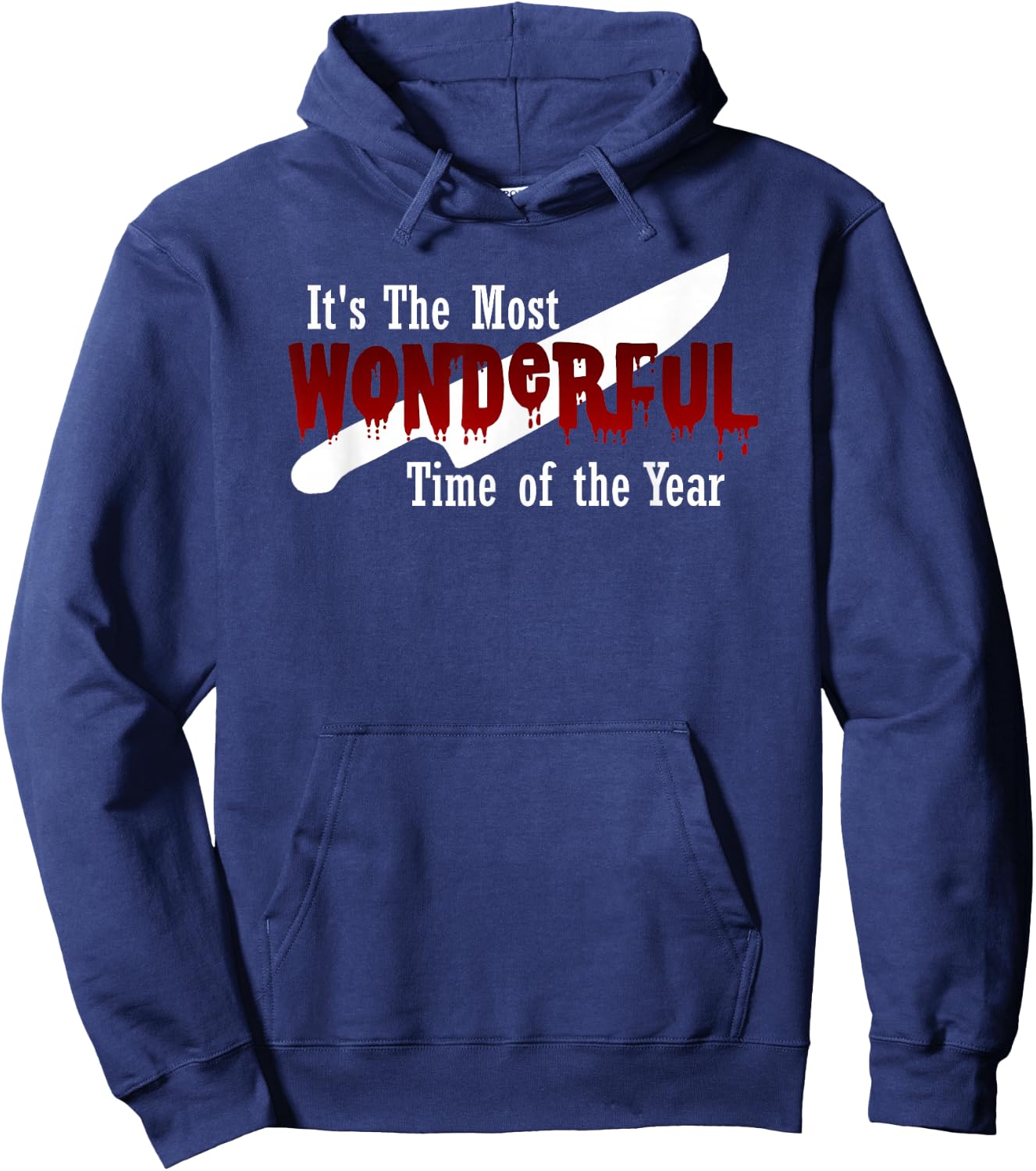 The Most Wonderful TIME of The Year Funny Halloween Graphic Hoodie - Hoodie | Navy