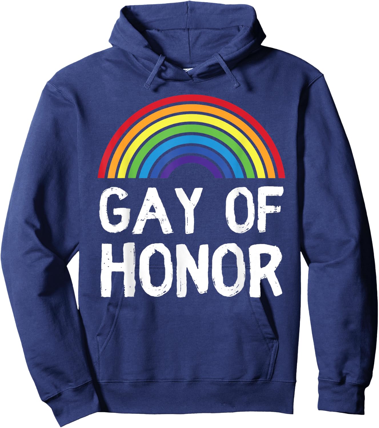 Funny Gay Of Honor Bridesman Male Bridesmaid LGBT Wedding Hoodie - Hoodie | Navy