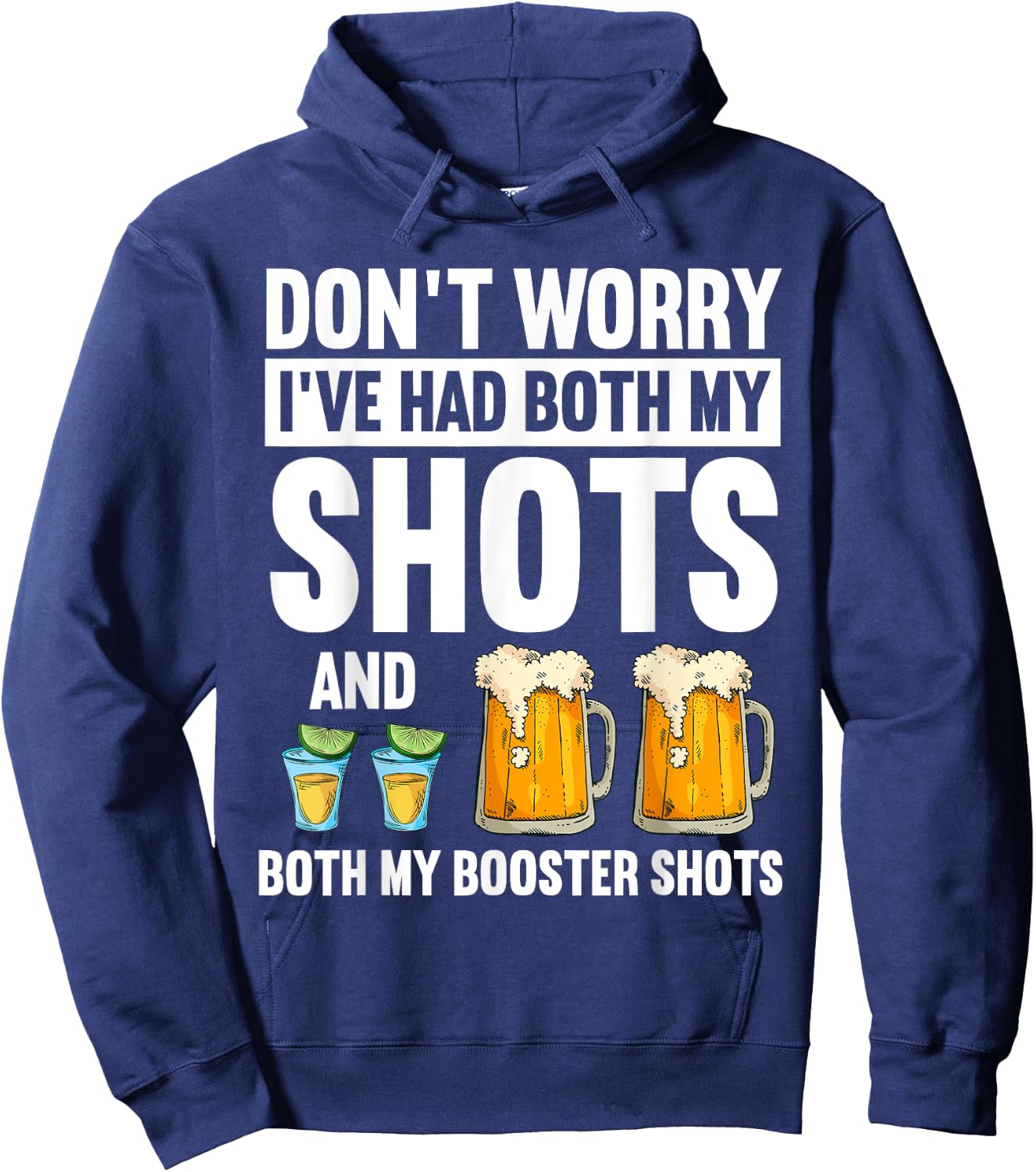 Don't Worry I've Had Both My Shots Bartender Hoodie - Hoodie | Navy