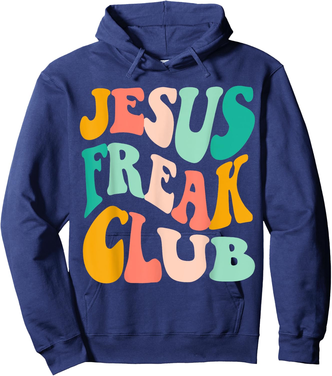 Retro Jesus-Freak Club Bible Verse Jesus-Lover Empathy Hoodie - Hoodie | Navy