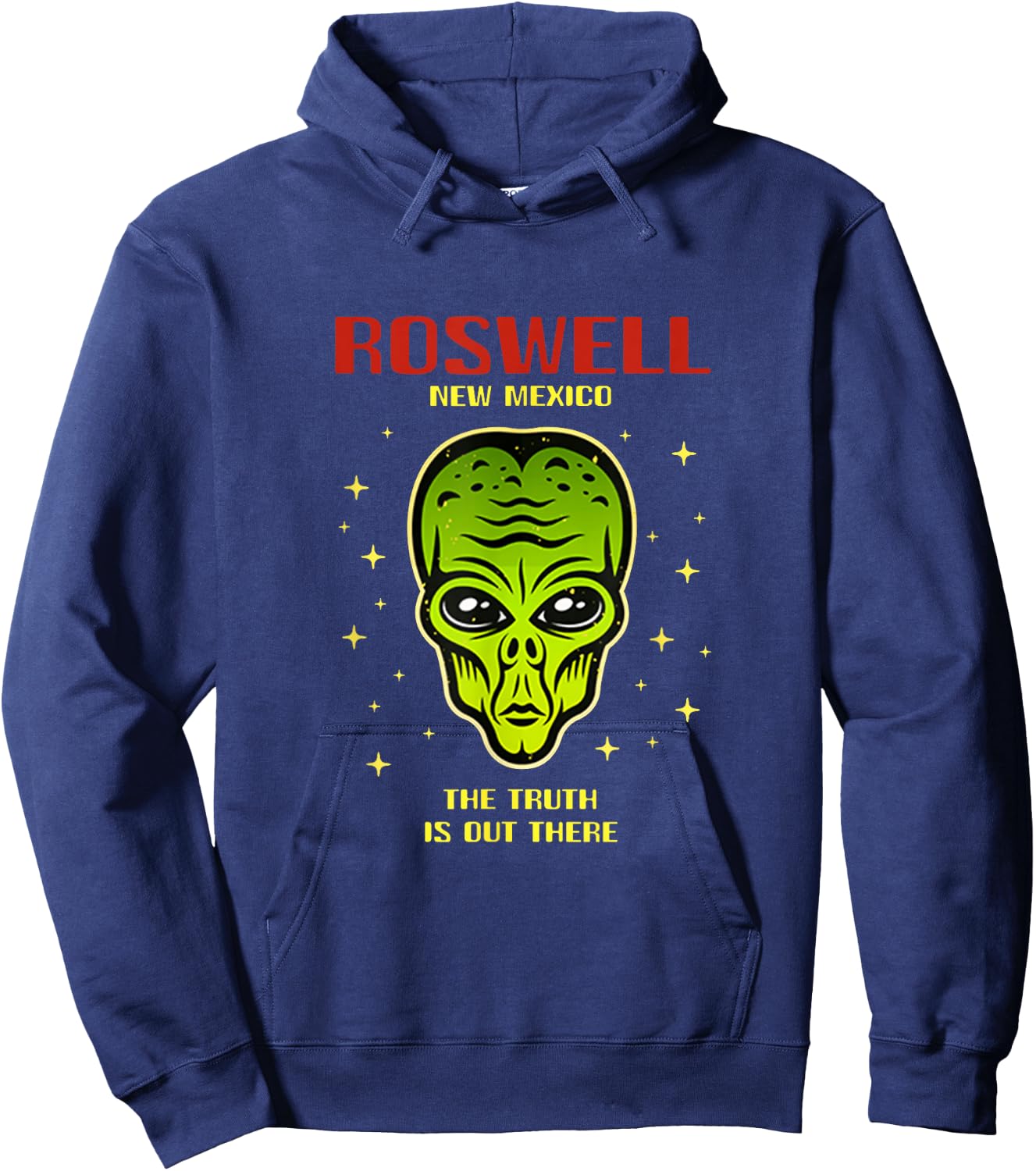 Roswell New Mexico Green Alien UFO Area 51 NM Souvenir Hoodie - Hoodie | Navy