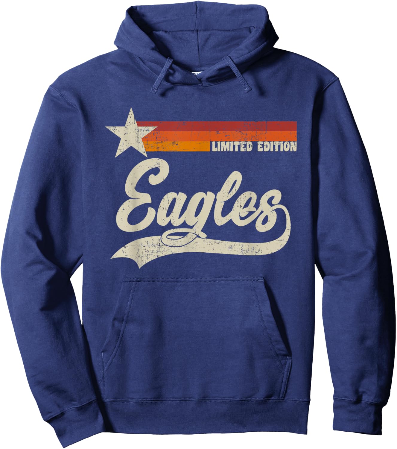 Eagles Sports Name Vintage Retro Gift Men Women Boy Girl Hoodie - Hoodie | Navy