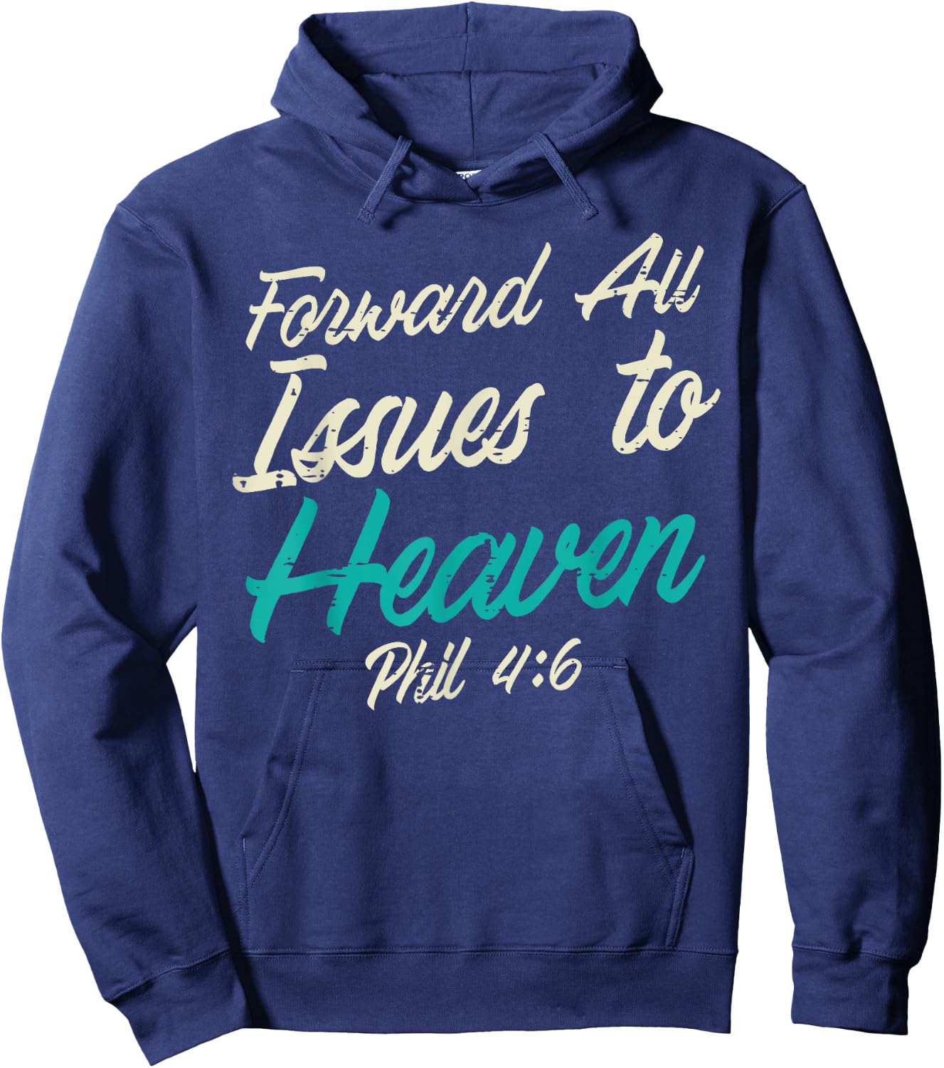 Christian Shirts Jesus Religious Catholic Gifts Forward All Issues To Heaven Bible Verse God Jesus Christian -Adults, Kids Black Small Modern Short Sleeve Hoodie - Hoodie | Navy