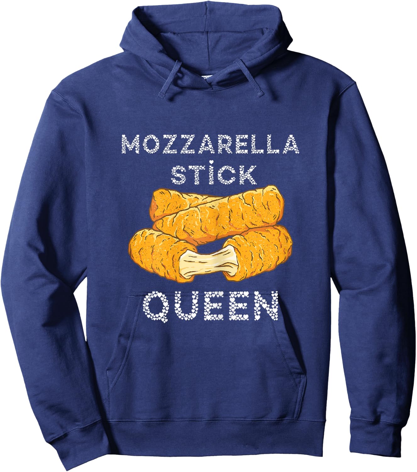 Mozzarella Sticks Queen Mozzarella Sticks Lover Food Bread Hoodie - Hoodie | Navy