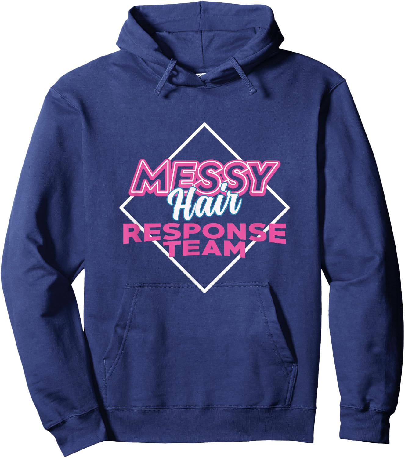 Funny Barber Gift Messy Hair Response Team Stylist Hoodie - Hoodie | Navy