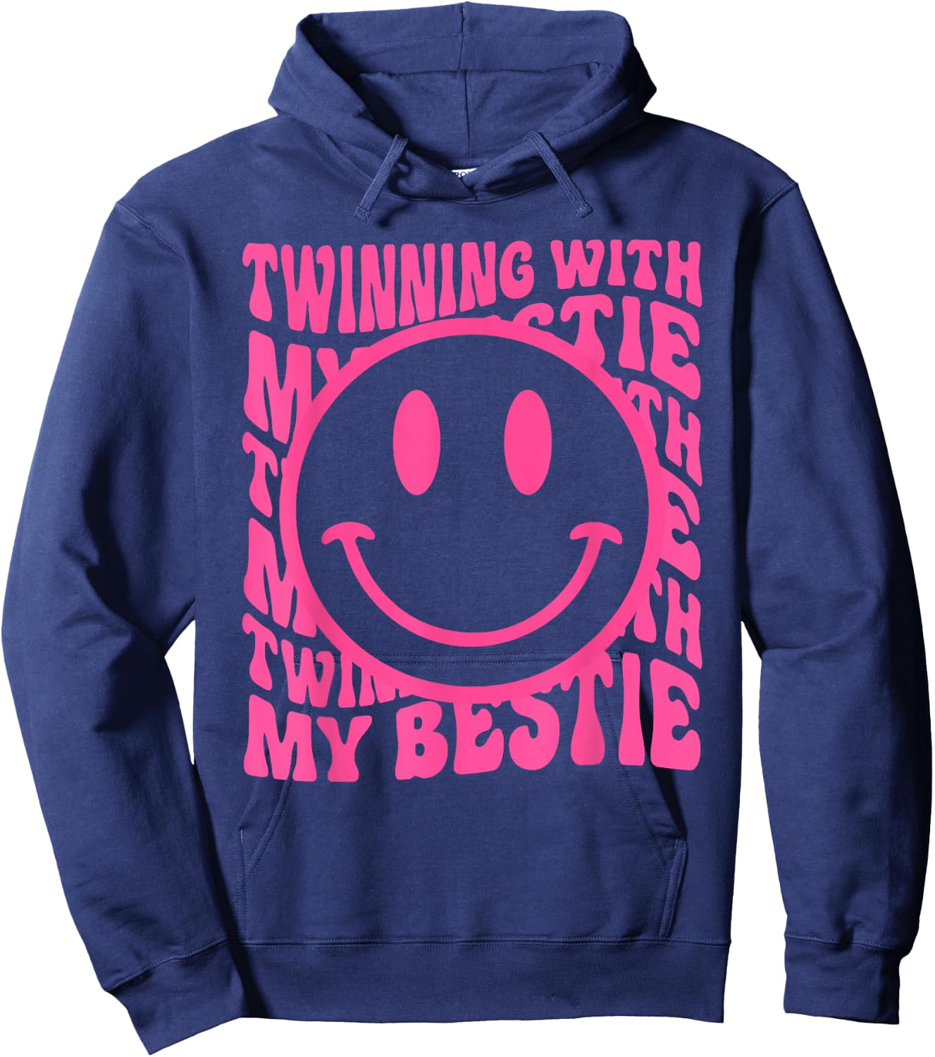 Twinning With My Bestie Spirit Week Twin Day Best Friend 70s Hoodie - Hoodie | Navy