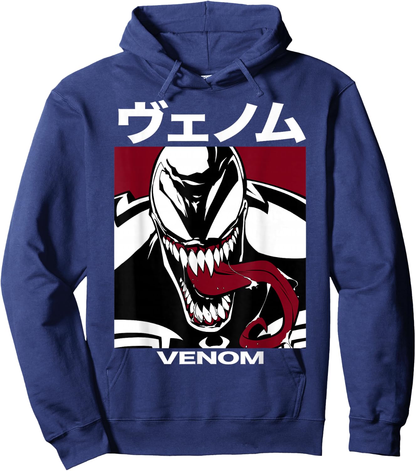 Marvel Venom Kanji Bearing Teeth Hoodie - Hoodie | Navy