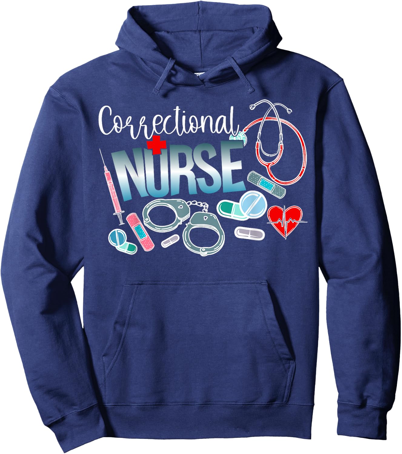 Correctional Nurse Correctional Nursing Corrections Nurse Hoodie - Hoodie | Navy